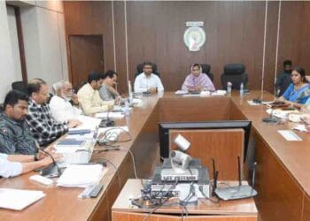 District Collector reviewing solid and liquid waste management measures in District NGT Committee meeting at Guntur Collectorate.