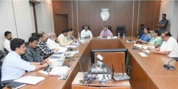District Collector reviewing solid and liquid waste management measures in District NGT Committee meeting at Guntur Collectorate.
