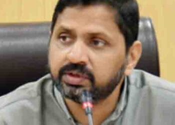 Senior IAS officer Katamneni Bhaskar, IT Secretary of Andhra Pradesh, during an official meeting at the Secretariat.