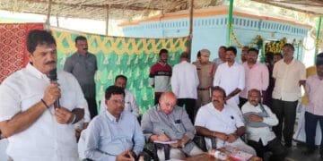 Ponnur MLA reviewing Maha Shivaratri Tirunallu arrangements with officials at Sri Bala Koteswara Swamy Temple, Quarry, Chebrolu.