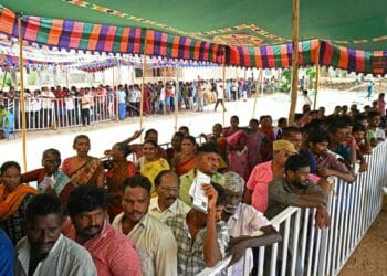 Andhra Pradesh voters participating in 2024 assembly elections