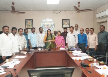 District Collector Kritika Shukla chairing Palnadu Media Accreditation Committee meeting at Collectorate