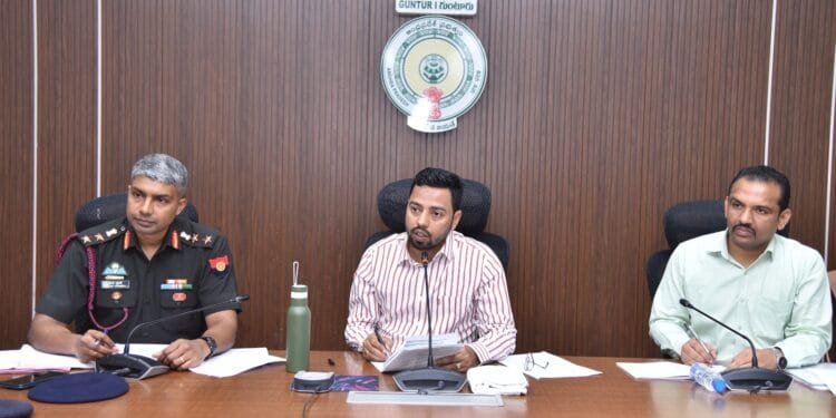 Indian Army Agniveer recruitment rally arrangements at Acharya Nagarjuna University Guntur with synthetic track and floodlights