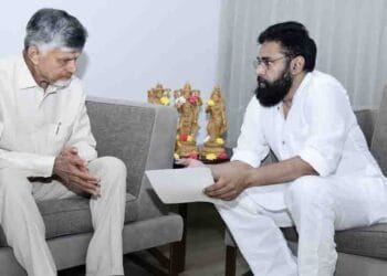 Chandrababu Naidu and Pawan Kalyan meeting over Andhra Pradesh Rajya Sabha Candidates 2026 discussions.