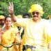 Arimilli Radhakrishna leading cycle rally from Tanuku to Attili