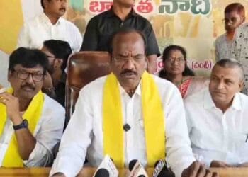 Eluru MLA Badeti Chanti speaking to media about coalition government welfare and development in Andhra Pradesh