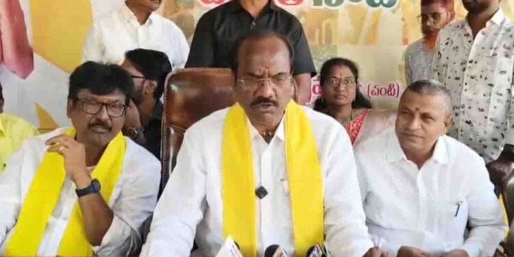 Eluru MLA Badeti Chanti speaking to media about coalition government welfare and development in Andhra Pradesh