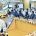 Chandrababu Naidu addressing district collectors during the Collectors Conference in Amaravati