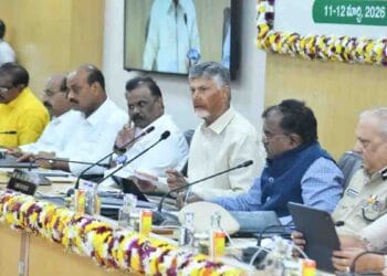 Andhra Pradesh Chief Minister Chandrababu Naidu addressing the AP Collectors Conference at the Secretariat in Amaravati.