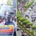 Journalists participating in the Chalo Vijayawada Journalists Rally from Raghavaiah Park to Tummalapalli Kalakshetram in Vijayawada