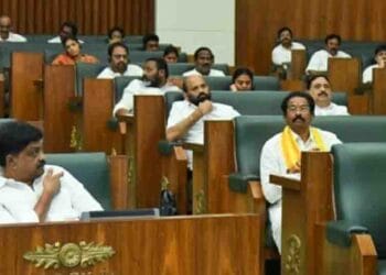 Chief Minister N. Chandrababu Naidu speaking in the Assembly on the Tirumala laddu controversy
