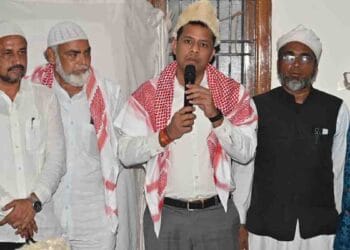 Collector Himanshu Shukla speaking at Nellore Iftar event during Ramadan