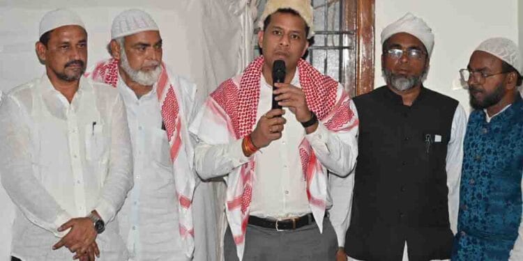 Collector Himanshu Shukla speaking at Nellore Iftar event during Ramadan