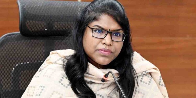 Eluru District Collector K. Vetriselvi reviewing arrangements for International Women’s Day celebrations with officials at the Collectorate.