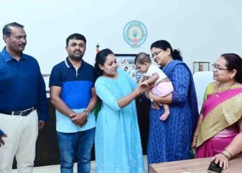 Collector Nagarani at legal adoption event in Bhimavaram