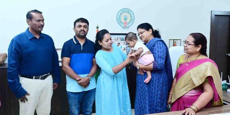 Collector Nagarani at legal adoption event in Bhimavaram