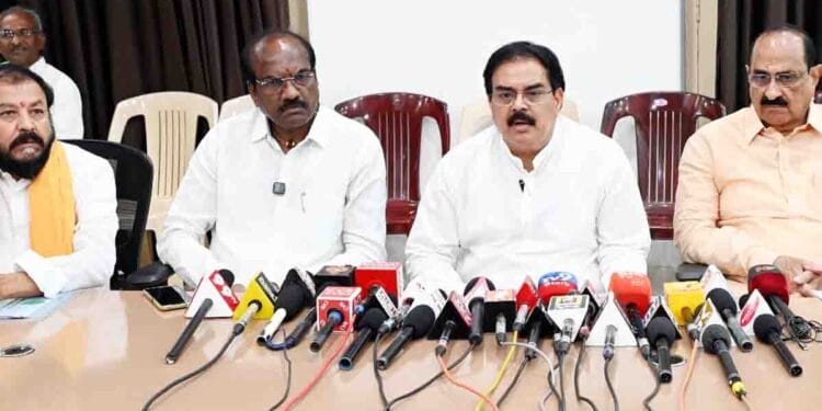 Minister Nadendla Manohar reviewing Eluru district development plans