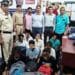 Police seizing 65 kg ganja at Vijayawada Railway Station during inspection