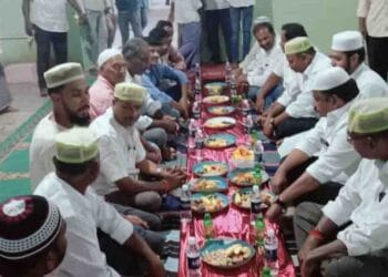 Ramadan Iftar feast organized at Gandaboyanapalli village Masjid in Pileru constituency promoting communal harmony.