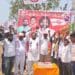 Janasena Party leaders celebrating formation day in Pileru constituency
