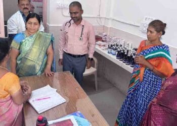 Kalikiri CHC inspection by Dr Padmanjali Devi reviewing hospital services