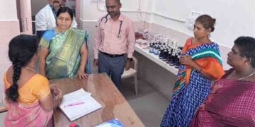 Kalikiri CHC inspection by Dr Padmanjali Devi reviewing hospital services