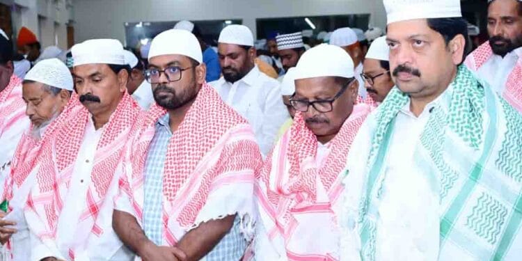 Kollu Ravindra attending Iftar with Muslim community in Machilipatnam