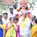 Minister Savitha unveiling Vadde Obanna statue in Nuzvid