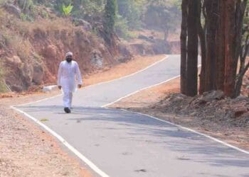 Pawan Kalyan interacting with tribal communities during Development in the Lap of Nature Progress Plans with Tribal Communities programme in Paderu