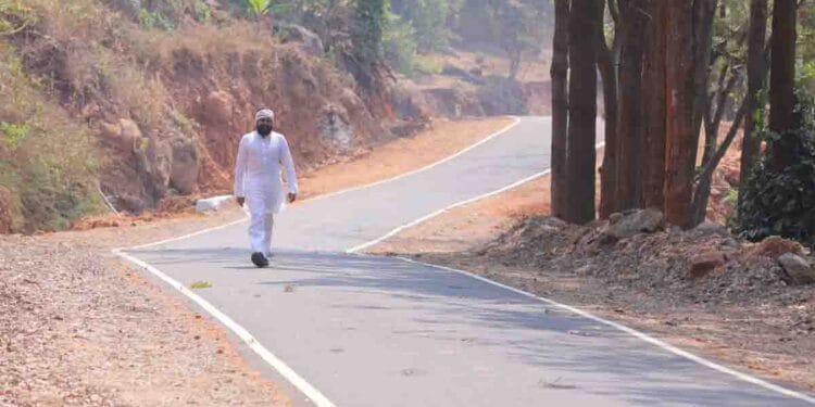 Pawan Kalyan interacting with tribal communities during Development in the Lap of Nature Progress Plans with Tribal Communities programme in Paderu