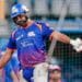 Rohit Sharma leading Mumbai chase against Kolkata in IPL