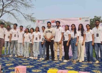 Students participating in Sreenidhians Walk for a Cause at Necklace Road Hyderabad