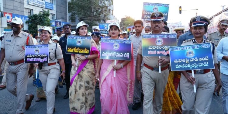 Minister Vangalapudi Anitha at Women Safety Awareness Rally in Vijayawada