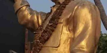 YSR statue vandalised in Narasapuram village