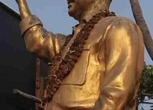 YSR statue vandalised in Narasapuram village