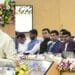 Chief Minister Chandrababu Naidu interacting with young collectors in Andhra Pradesh during a review meeting on development projects