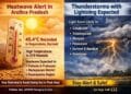 Andhra Pradesh Weather Alert showing heatwave and thunderstorms