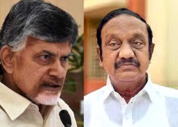 Chandrababu Naidu addressing party leaders and warning MLAs about discipline