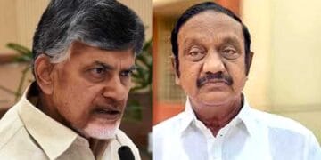 Chandrababu Naidu addressing party leaders and warning MLAs about discipline