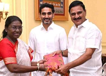 Amaravati Capital Legislation meeting at Rashtrapati Bhavan with Lokesh and Srinivasa Varma
