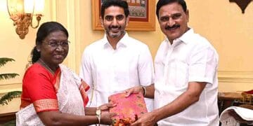 Amaravati Capital Legislation meeting at Rashtrapati Bhavan with Lokesh and Srinivasa Varma