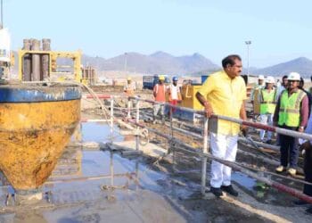 Polavaram project diaphragm wall construction and minister inspection