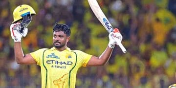 Sanju Samson Century in IPL 2026 match against Delhi Capitals