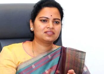 Vidadala Rajini addressing media on women safety issues in Andhra Pradesh