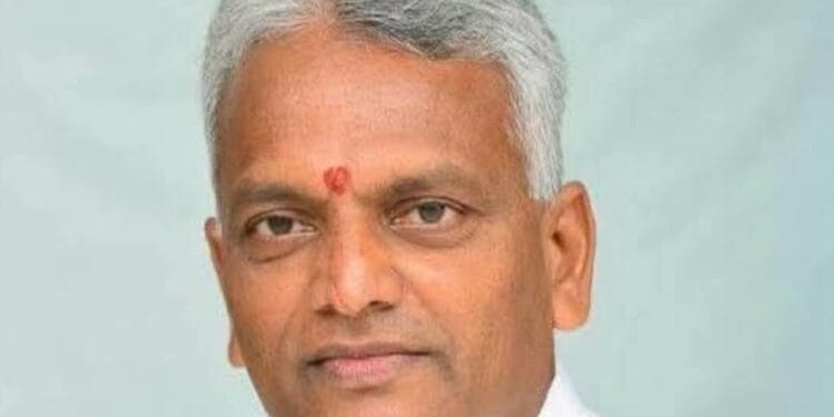 Malladi Krishna Rao celebrating victory in Yanam election