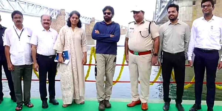 Pawan Kalyan reviewing Godavari pollution and Pushkaralu arrangements with officials