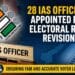 Senior IAS officers appointed by the Election Commission to supervise electoral roll revision across Andhra Pradesh.