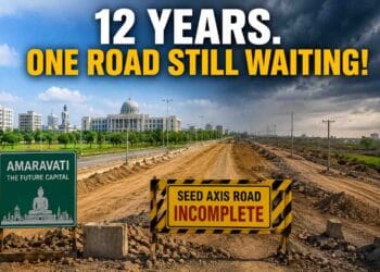 Amaravati Seed Axis Road construction delay in Andhra Pradesh capital region