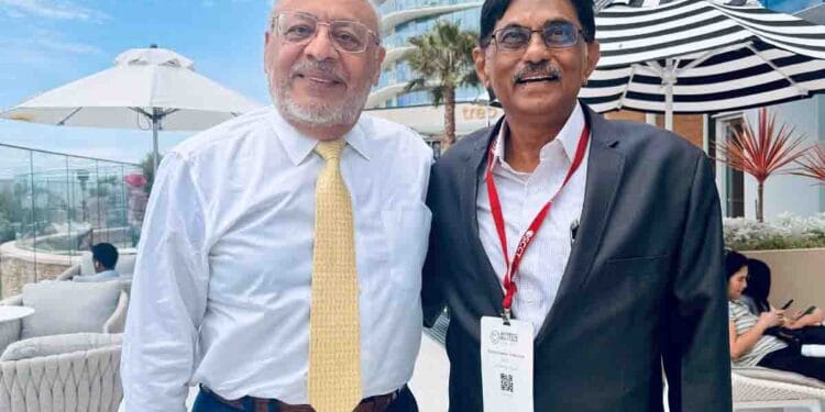 Dr. Pothineni Ramesh Babu and Dr. Ram Manohar presenting Aster Ramesh Hospitals SCCT 2026 research in San Diego.