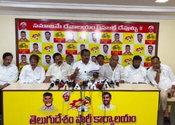 Beeda Ravichandra addresses media on Rayalaseema Lift Irrigation Scheme in Nellore